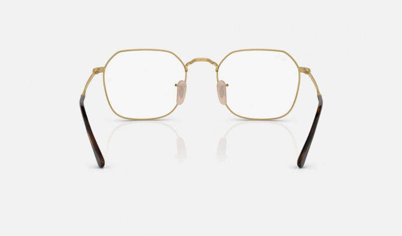 Ray Ban Jim Optics Men's Eyeglasses Gold | 19465-LTQG