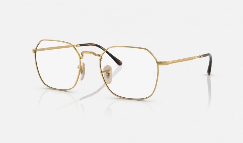 Ray Ban Jim Optics Men\'s Eyeglasses Gold | 19465-LTQG