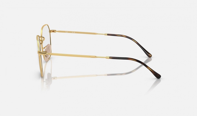 Ray Ban Jim Optics Men's Eyeglasses Gold | 74839-SBQR