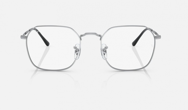 Ray Ban Jim Optics Men's Eyeglasses Silver | 03241-CYGS