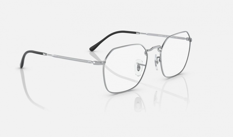 Ray Ban Jim Optics Men's Eyeglasses Silver | 03241-CYGS