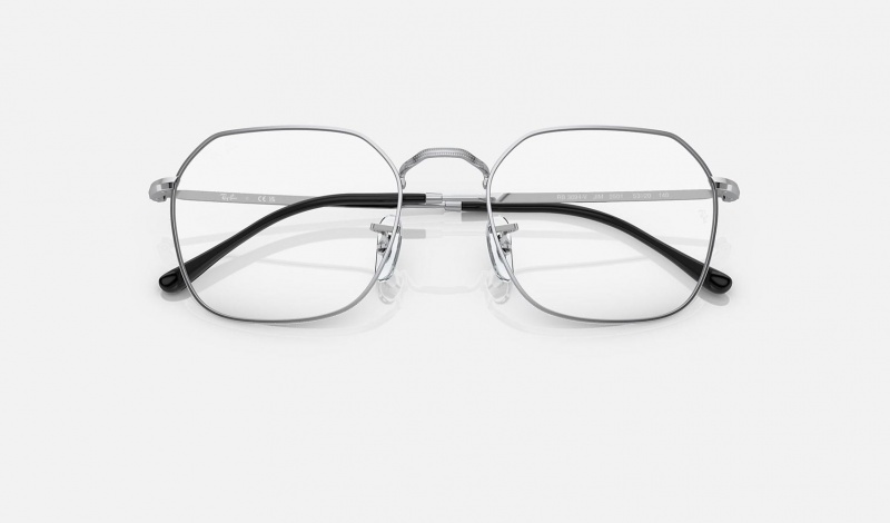 Ray Ban Jim Optics Men's Eyeglasses Silver | 03241-CYGS