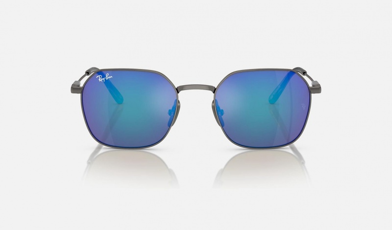 Ray Ban Jim Titanium Men's Sunglasses Blue | 81942-ONKX