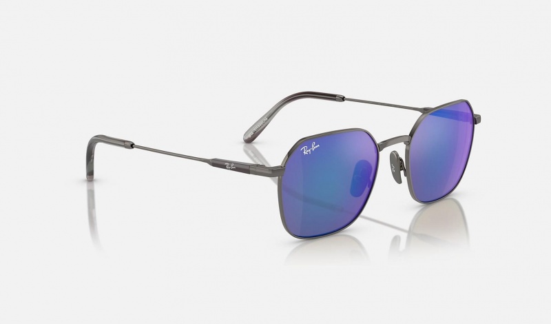 Ray Ban Jim Titanium Men's Sunglasses Blue | 81942-ONKX