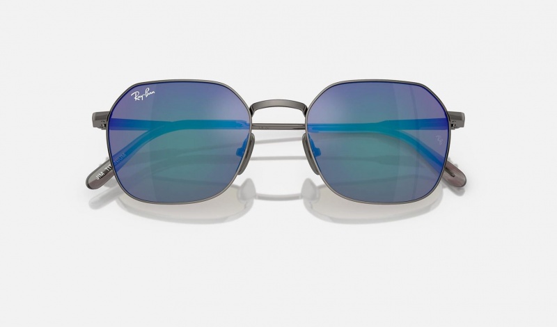 Ray Ban Jim Titanium Men's Sunglasses Blue | 81942-ONKX