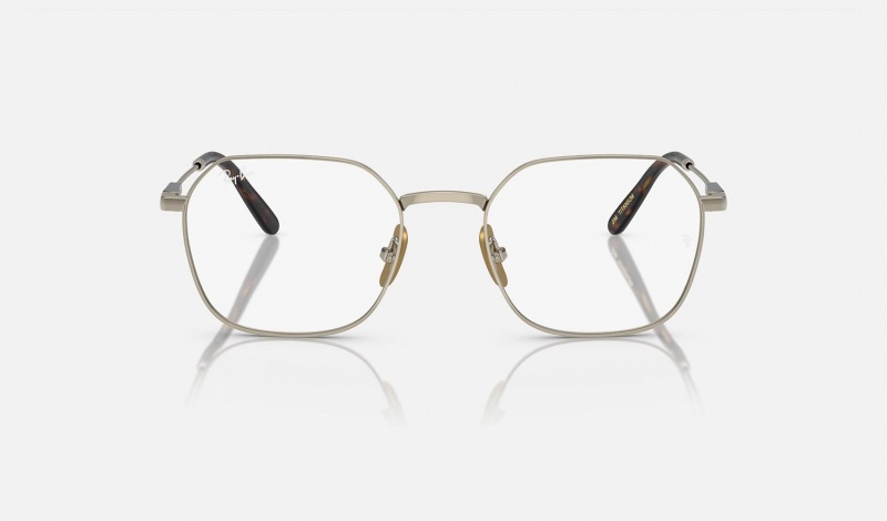 Ray Ban Jim Titanium Optics Men's Eyeglasses Gold | 89452-ZWOL