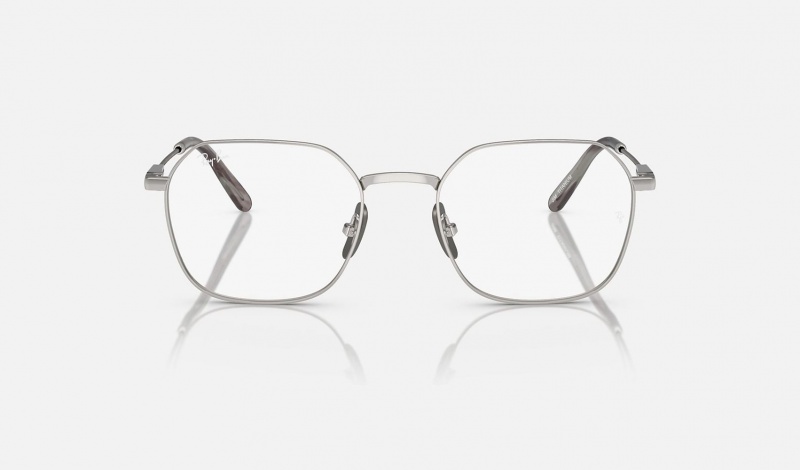 Ray Ban Jim Titanium Optics Men's Eyeglasses Silver | 52439-GKCH