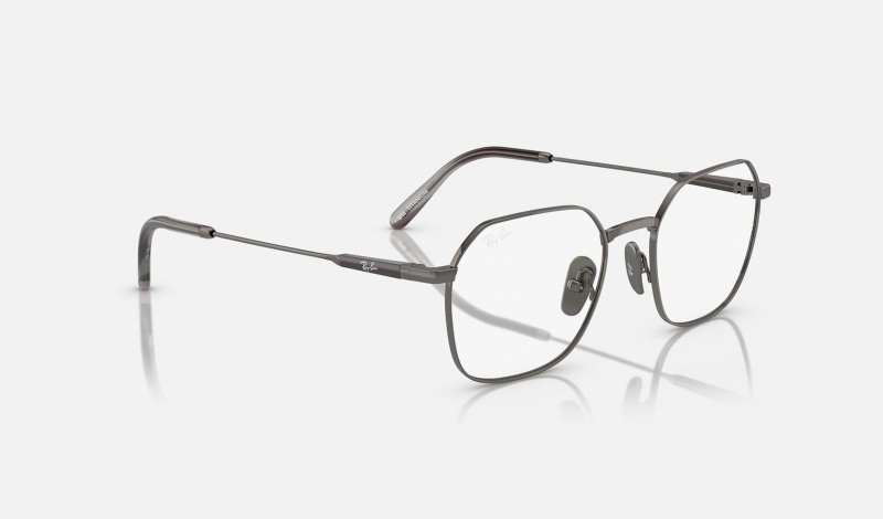 Ray Ban Jim Titanium Optics Women's Eyeglasses Grey | 52810-MSVA