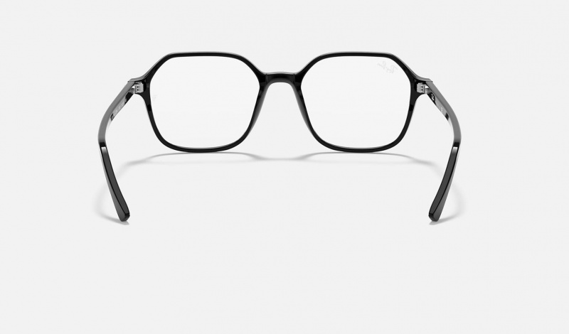 Ray Ban John Optics Men's Eyeglasses Black | 85391-HQNK