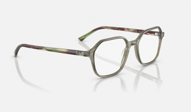 Ray Ban John Optics Men's Eyeglasses Green | 69830-LWJD