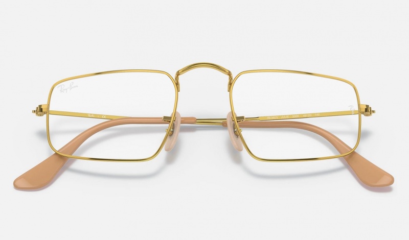 Ray Ban Julie Optics Men's Eyeglasses Gold | 38672-JAIH