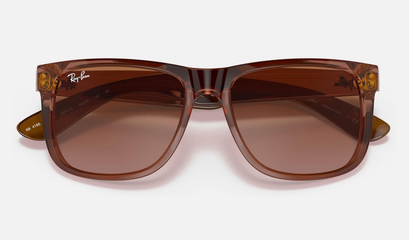 Ray Ban Justin Classic Men's Sunglasses Brown | 27064-EKGX