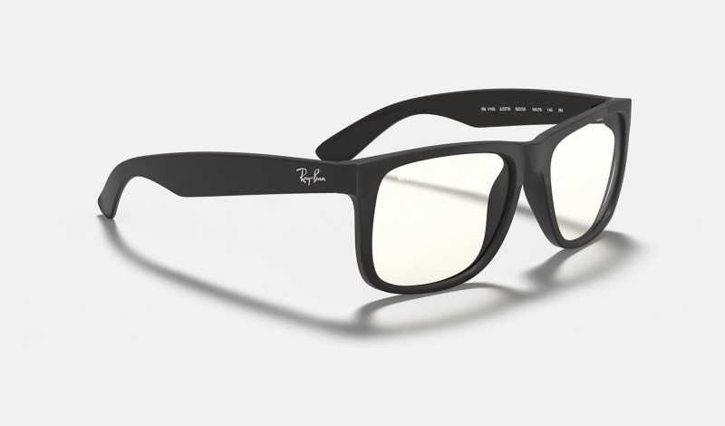 Ray Ban Justin Clear Men's Eyeglasses Black | 92654-LSOY