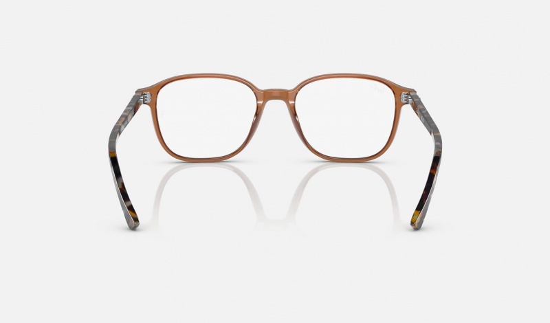 Ray Ban Leonard Optics Men's Eyeglasses Brown | 27530-NJRZ