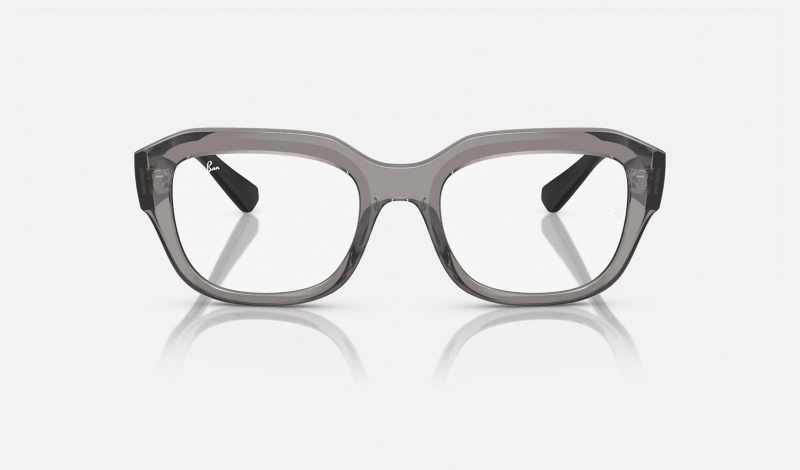 Ray Ban Leonid Optics Bio-based Men's Eyeglasses Grey | 90412-VQGH