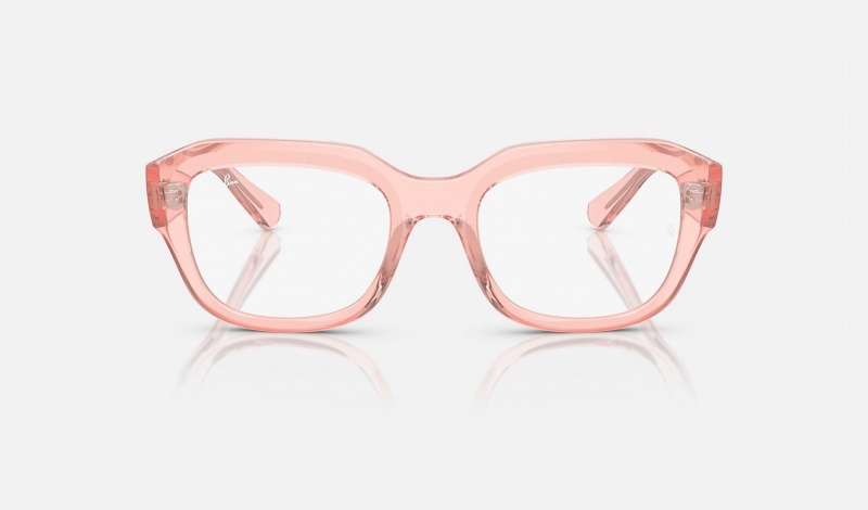 Ray Ban Leonid Optics Bio-based Men's Eyeglasses Pink | 21683-JUBA