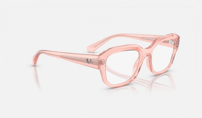 Ray Ban Leonid Optics Bio-based Men's Eyeglasses Pink | 21683-JUBA