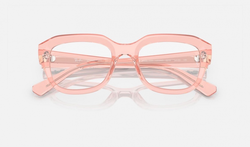 Ray Ban Leonid Optics Bio-based Men's Eyeglasses Pink | 21683-JUBA