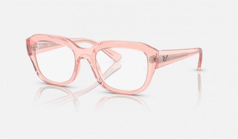 Ray Ban Leonid Optics Bio-based Men\'s Eyeglasses Pink | 21683-JUBA