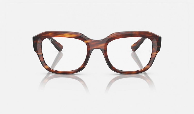 Ray Ban Leonid Optics Bio-based Women's Eyeglasses Brown | 61240-GCLY