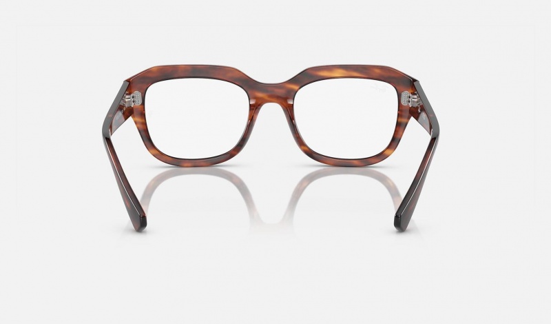 Ray Ban Leonid Optics Bio-based Women's Eyeglasses Brown | 61240-GCLY