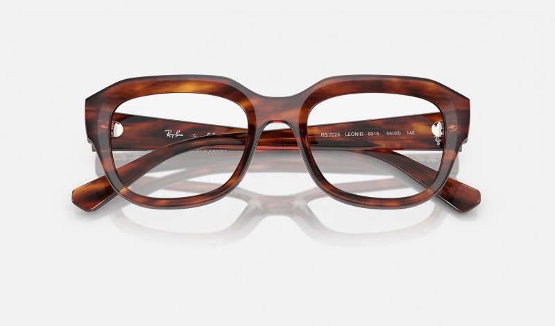 Ray Ban Leonid Optics Bio-based Women's Eyeglasses Brown | 61240-GCLY