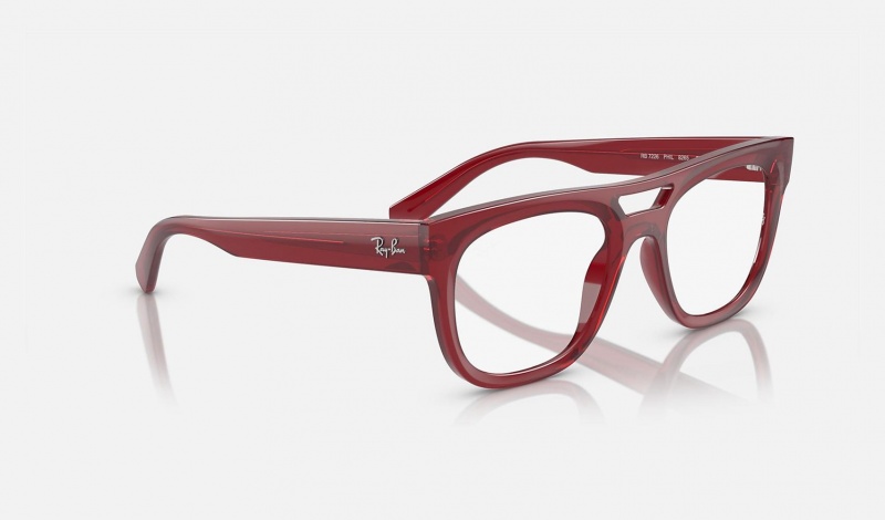 Ray Ban Lloyd Optics Bio-based Men's Eyeglasses Red | 13276-TJWI