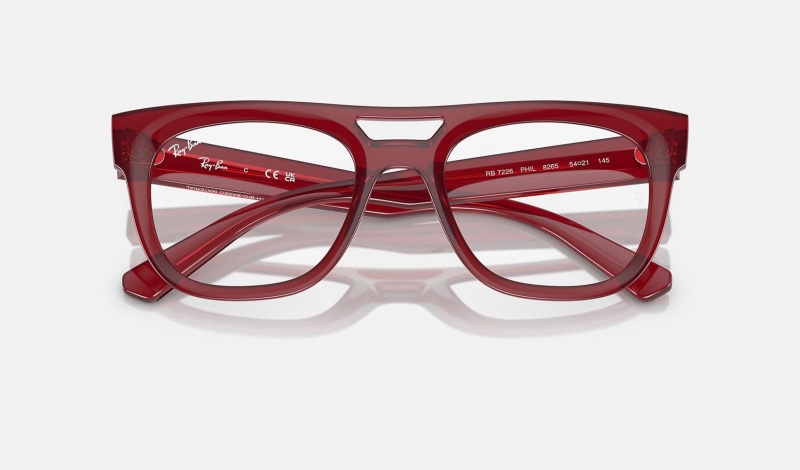 Ray Ban Lloyd Optics Bio-based Men's Eyeglasses Red | 13276-TJWI