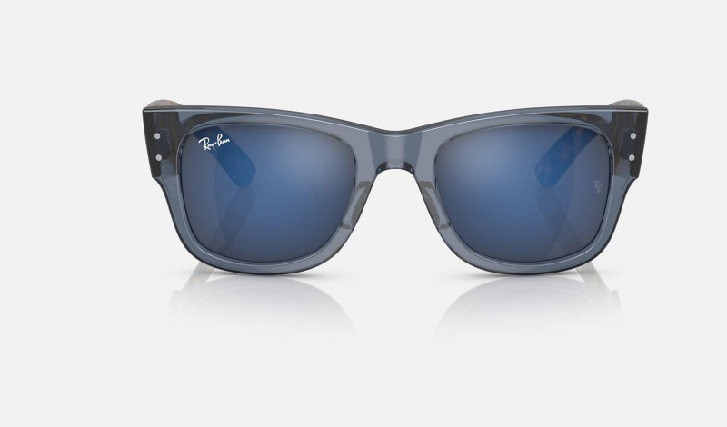 Ray Ban Mega Wayfarer Men's Sunglasses Blue | 50613-CGBW