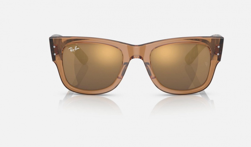 Ray Ban Mega Wayfarer Men's Sunglasses Gold | 38941-AHEM