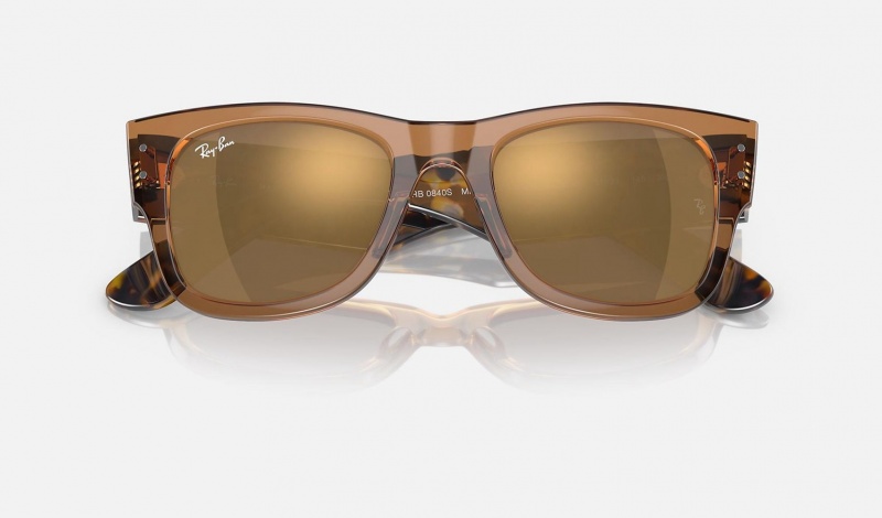 Ray Ban Mega Wayfarer Men's Sunglasses Gold | 38941-AHEM