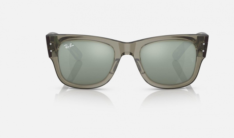 Ray Ban Mega Wayfarer Women's Sunglasses Silver | 82047-BMTD