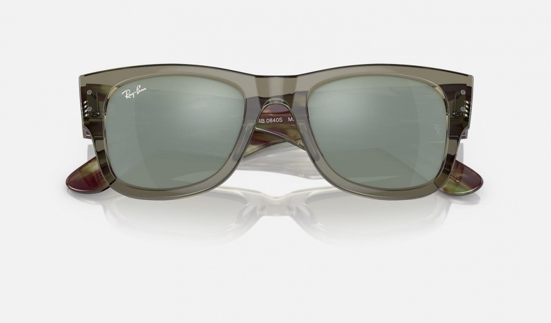 Ray Ban Mega Wayfarer Women's Sunglasses Silver | 82047-BMTD