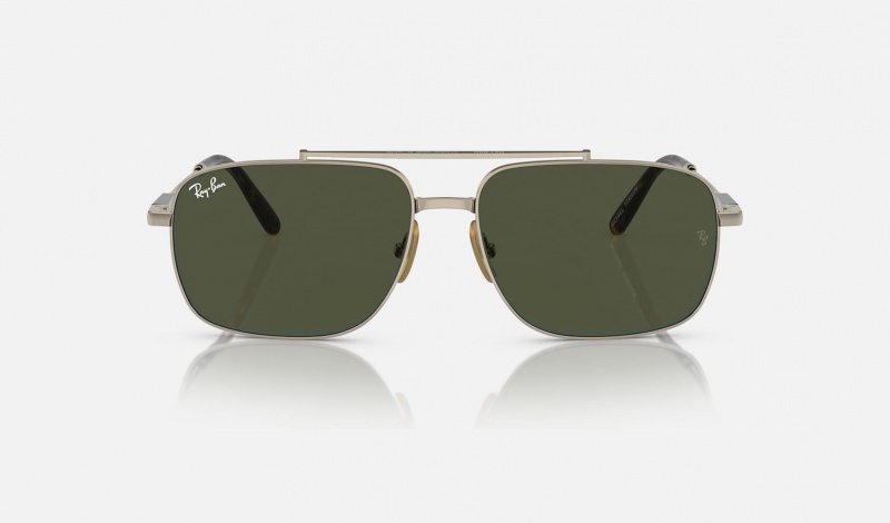 Ray Ban Michael Titanium Women's Sunglasses Green | 59341-IVAW