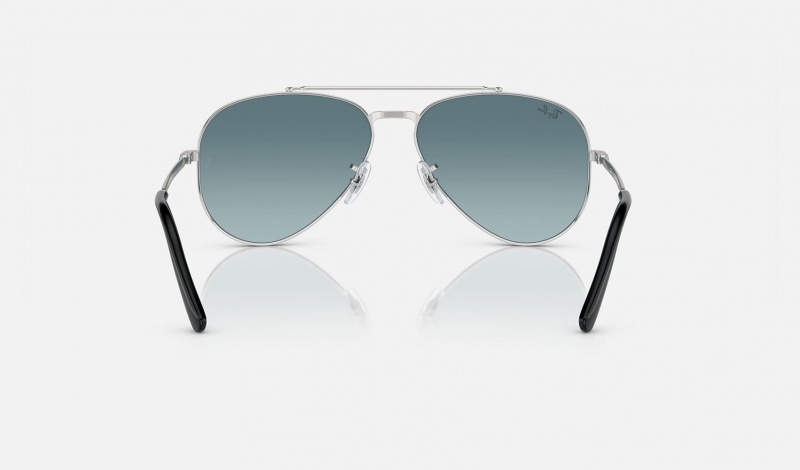 Ray Ban New Aviator Men's Sunglasses Blue | 90814-ZDBA