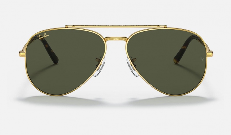 Ray Ban New Aviator Men's Sunglasses Green | 23078-YOCG