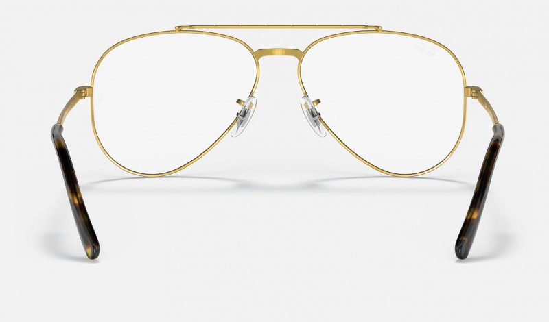 Ray Ban New Aviator Optics Men's Eyeglasses Gold | 74650-LSRU