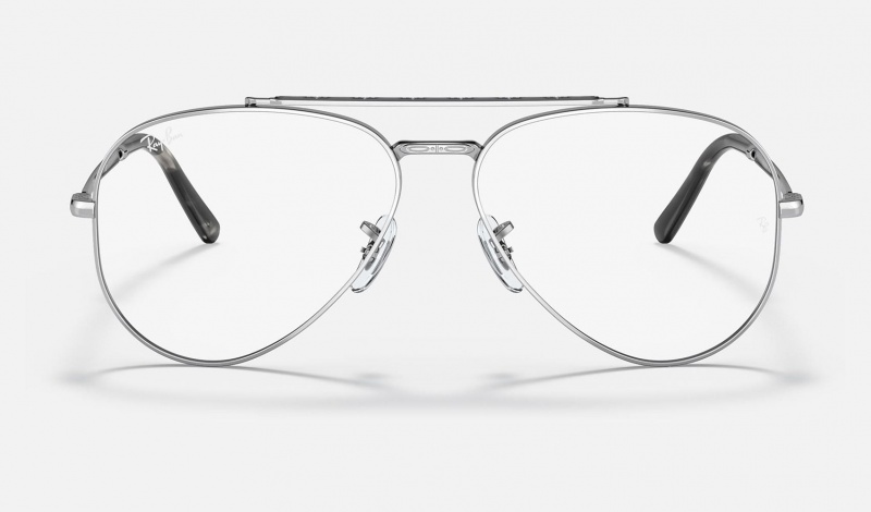 Ray Ban New Aviator Optics Women's Eyeglasses Silver | 01962-ORQB