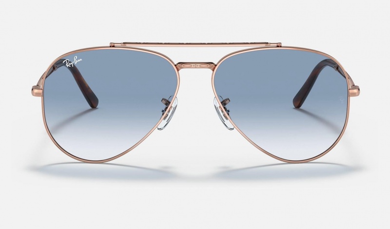 Ray Ban New Aviator Women's Sunglasses Blue | 27453-LBIX