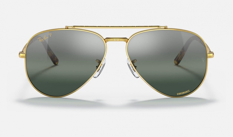 Ray Ban New Aviator Women's Sunglasses Green | 79624-ILBE