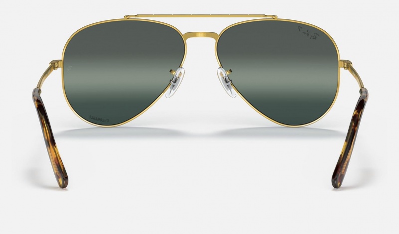 Ray Ban New Aviator Women's Sunglasses Green | 79624-ILBE