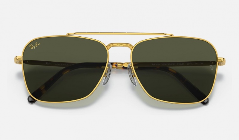 Ray Ban New Caravan Men's Sunglasses Green | 79104-RMAN