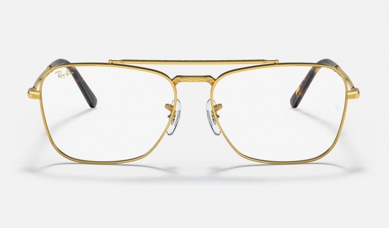 Ray Ban New Caravan Optics Men's Eyeglasses Gold | 87201-BJXL