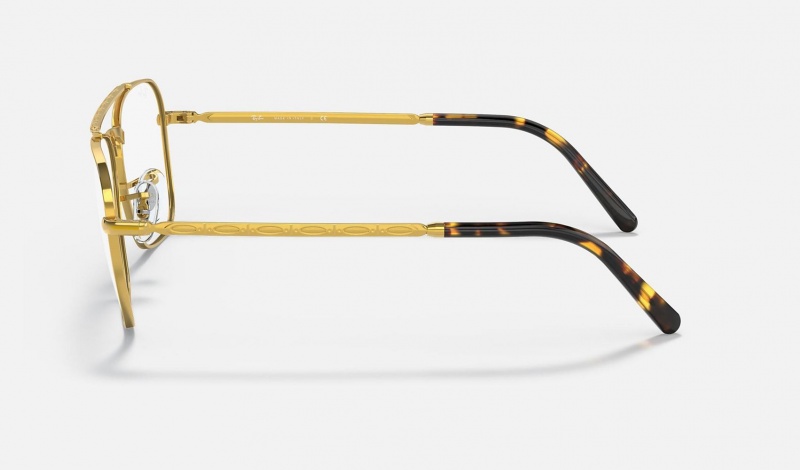 Ray Ban New Caravan Optics Men's Eyeglasses Gold | 87201-BJXL