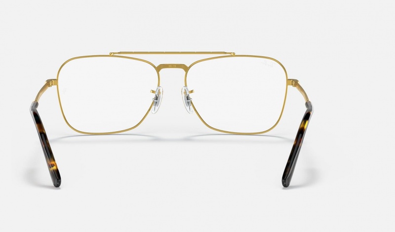 Ray Ban New Caravan Optics Men's Eyeglasses Gold | 87201-BJXL