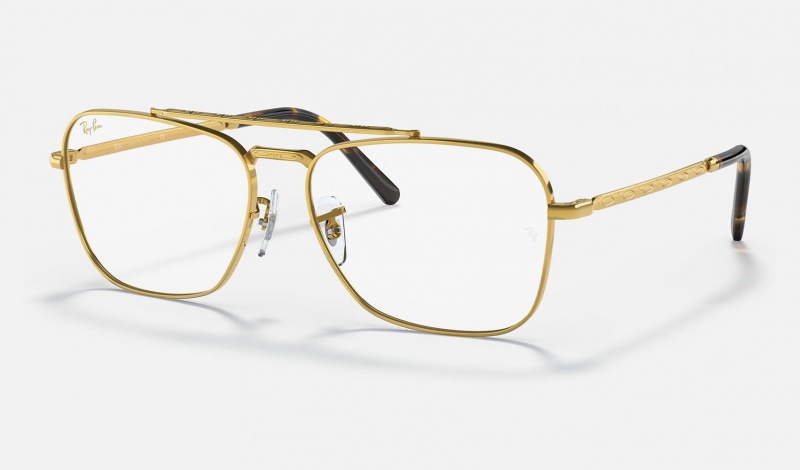 Ray Ban New Caravan Optics Men\'s Eyeglasses Gold | 87201-BJXL