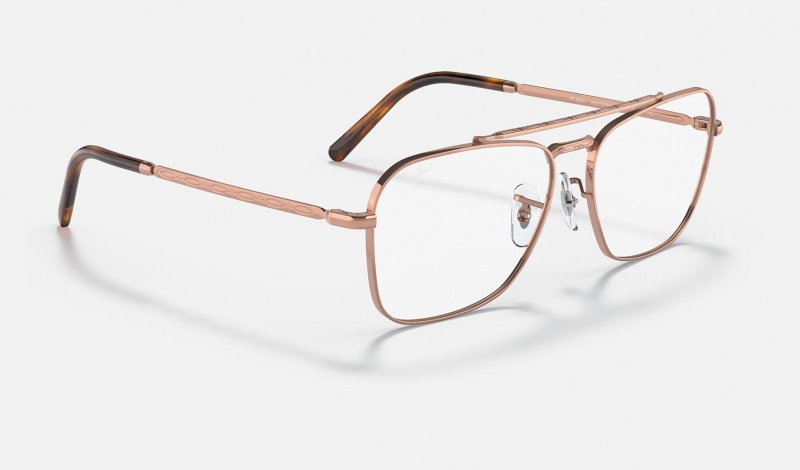 Ray Ban New Caravan Optics Men's Eyeglasses Gold | 45986-RWMX