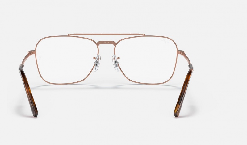 Ray Ban New Caravan Optics Men's Eyeglasses Gold | 45986-RWMX