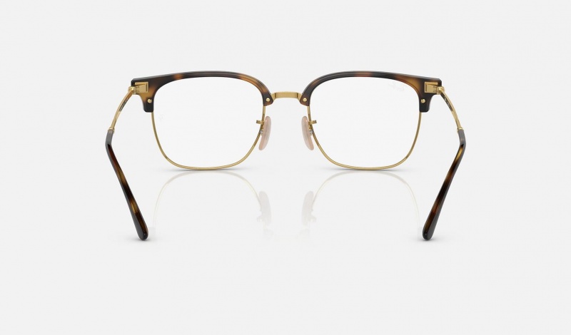 Ray Ban New Clubmaster Optics Men's Eyeglasses Gold | 49235-TJNM