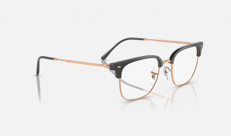 Ray Ban New Clubmaster Optics Men's Eyeglasses Gold | 21650-XWJU